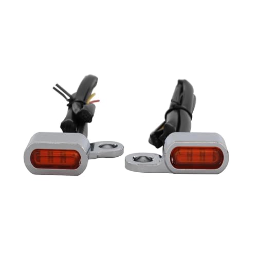 TXDBD Blinker Motorcycle Front Turn Signals Light Indicators Lamp Flashers Blinker for Harley Softail 2000-2014 Dyna 1999-2017 Sportster 1993-03(Chrome Orange) von TXDBD