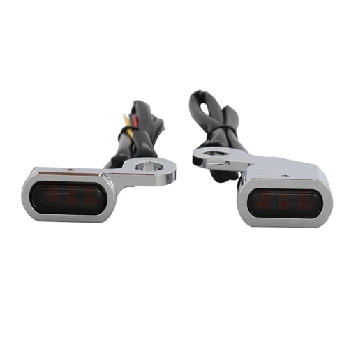 TXDBD Blinker Motorcycle Front Turn Signals Light Indicators Lamp Flashers Blinker for Harley Softail 2000-2014 Dyna 1999-2017 Sportster 1993-03(Chrome Smoked) von TXDBD