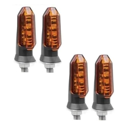 TXDBD Blinker Motorcycle Indicators Turn Signal Light Lamp for H&onda CBR1000RR CB300R CBR300R CB150R Shadow VT750 600 VT600 Grom 125 CBR600F(Bernstein,4 Stück) von TXDBD
