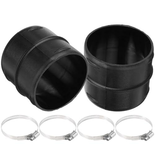 2 Verbinder Rundkanal Rohr 75mm mit 4 Edelstahl Klemmen Heizungsrohranschluss Lüftungsrohr-Adapter für Eber-spacher/Webasto Verbindungsstück Lüftungsrohr Rundkanal Rohr Ducting Joiner Connector Pipe von TXErfolg