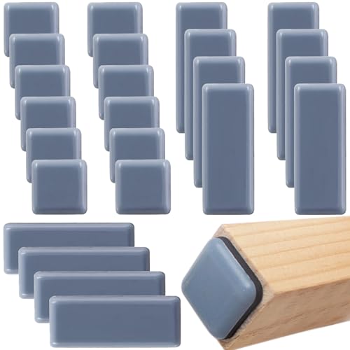 TXErfolg 24STK Möbelgleiter Teflon Selbstklebend Möbelgleiter Set 19x70mm+20x20mm(eckig) Teppichgleiter Schutz für Parkett Fliesen Laminat Leises Gleiten | Kratzschutz für Stühle Sofa Schwerlastmöbel von TXErfolg