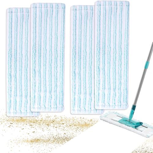 4 Stück Wischbezug Ersatzbezug für Leifhat Profi XL Micro Duo/Profi XL Cotton Plus 42cm Bodenwischer Ersatzbezug für alle Bodenarten 2-Faser-System Mikrofaser Putzlappen ideal für Fliesen und Laminat von TXErfolg