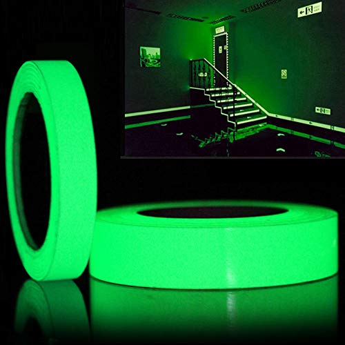 Hopesing 2 Stück Leuchtendes Klebeband Selbstklebendes Fluoreszierendes Klebeband Luminous Tape Wasserdichtes Stage Warnband 2CM×5M 1CM×5M von TXErfolg