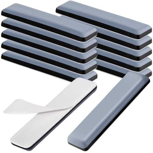 TXErfolg 12STK Möbelgleiter Teflon Selbstklebend Möbelgleiter Set 19x70mm Teppichgleiter Schutz für Parkett Fliesen Laminat Leises Gleiten | Kratzschutz für Stühle Sofa Schwerlastmöbel von TXErfolg
