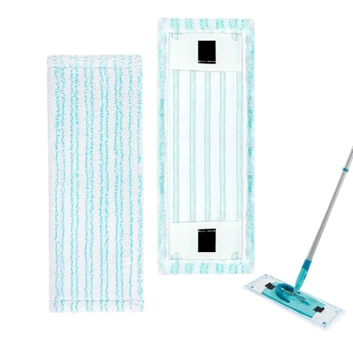 TXErfolg 2 Stück Wischbezüge für Leifheit Clean Twist M Ergo Micro Duo, 38x15cm Mikrofaser Ersatzbezug für Leifheit Bodenwischern 2-Faser-System Bodenwischer Ersatzzubehör für alle glatten Böden von TXErfolg