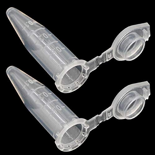 200 Stück Reaktionsgefäße Stoffkapseln 0,5ml Transparent Zentrifugenröhrchen aus Plastik Tubes Kapseln mit Schnappdeckeln von TXErfolg