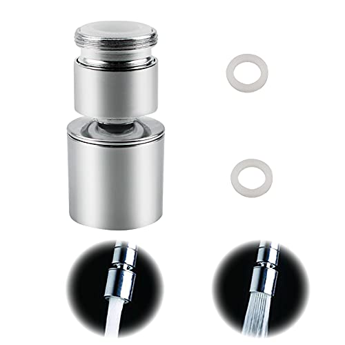 TXErfolg Strahlregler M22 und M24 Anwendbar Wasserhahn Filter 360 Grad Drehbar Wassersparender Doppelfunktional Mischdüse Siebstrahlregler aus ABS und Kupfer für Küche Bad Wasser Sparen von TXErfolg