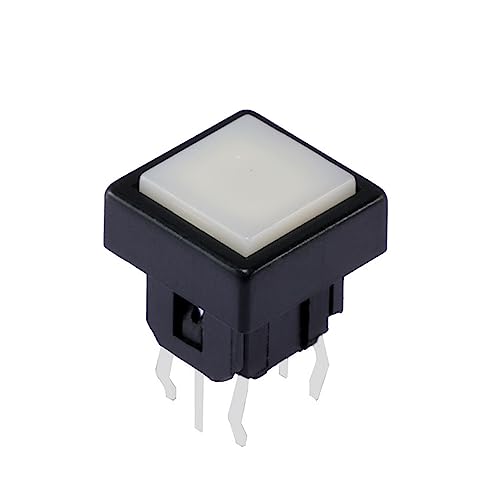 1 Stück 10 x 10 quadratischer Licht-Touch-Schalter mit Lichtloch, Lichtschalter for Konsolenmatrix(White) von TXJZUQPJ