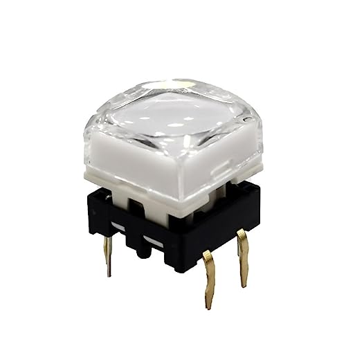 10 Stück 12 x 12 x 12,7 vergoldeter Fuß mit Kristallkappe und Lichtschalter von TXJZUQPJ