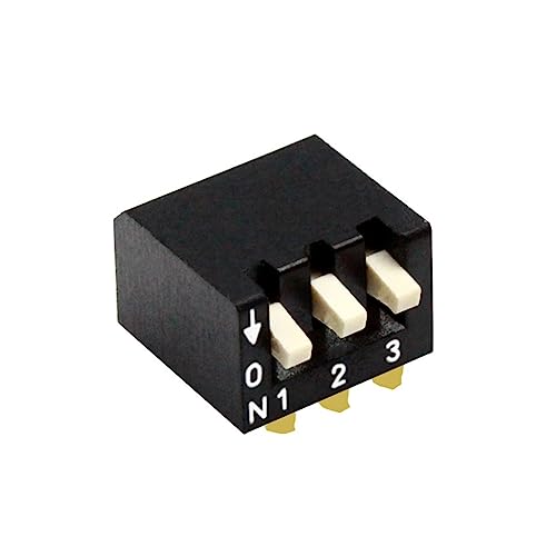 10 Stück schwarzer 3-Positionen-Klaviertyp-SMD-hitzebeständiger DIP-Schalter 10 Stück schwarzer 3-Positionen-Klaviertyp-SMD-hitzebeständiger DIP-Schalter von TXJZUQPJ