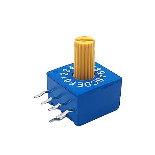 10 x 10 mm seitlich, 16 Gänge 0-F, mit Griff, 5 Fuß, 2,54 Teilung, Drehcodierschalter von TXJZUQPJ