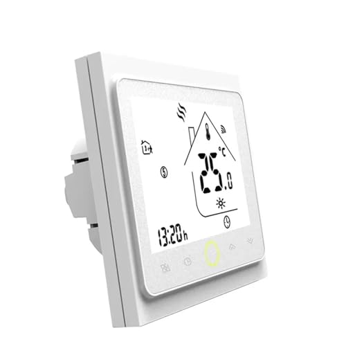 2 4-Rohr Tuya WiFi Smart Zentralklimaanlage Thermostat 3-Gang-Gebläsekonvektor Drahtloser Sprachtemperaturregler ， Kompatibel mit Alexa ， Zubehör(White,4 Pipe Wifi) von TXLDZSWO