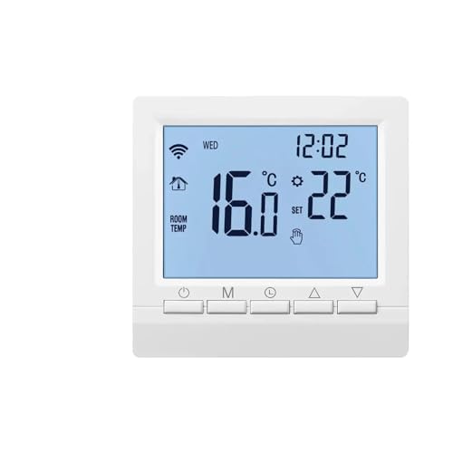 Digitaler Thermostat, kompatibel mit Gas, Heizraumbatterie, programmierbarer Heizungstemperaturregler, Heizkesselthermostat, Handwandhalterung Digitaler Thermostat, kompatibel mit Gas, Heizraumbatterie, programmierbarer Heizungstemperaturregler, Heizkesselthermostat, Handwandhalterung von TXLDZSWO