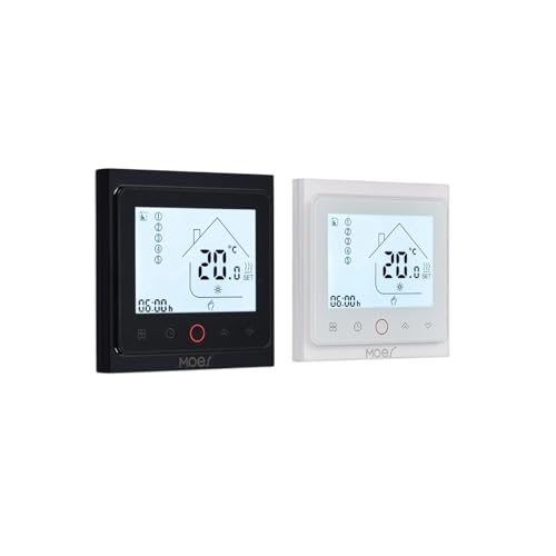 Smart Thermostat Raumtemperaturregelung Wasser/Elektro Fußbodenheizung Gaskessel Arbeit, Kompatibel for Alexa, Kompatibel for Google, Home(GC Black) von TXLDZSWO