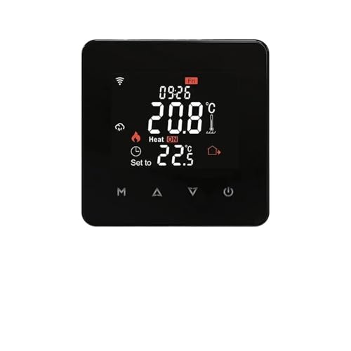 Tuya Smart Home Thermostat Wasser Elektrische Warme Fußbodenheizung Gaskessel WiFi Temperatur Fernbedienung, Kompatibel for Google, Zubehör(Gas Boiler.Black) von TXLDZSWO