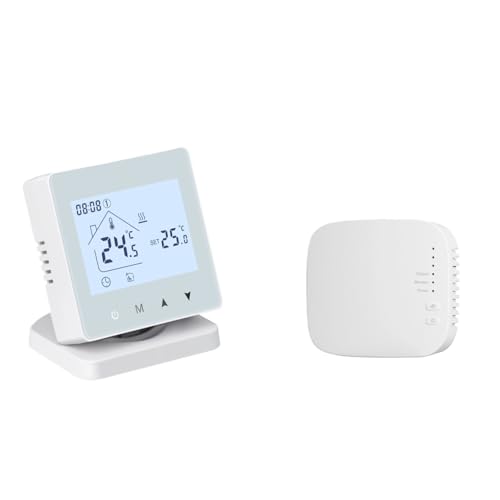 Zubehör, Kompatibel mit Beok, Kabelloser WiFi-Thermostat, Kompatibel mit Gaskesselheizung, Touchscreen-Temperaturregler, Raumthermoregler, Batterie(Wireless(WIFI)) von TXLDZSWO
