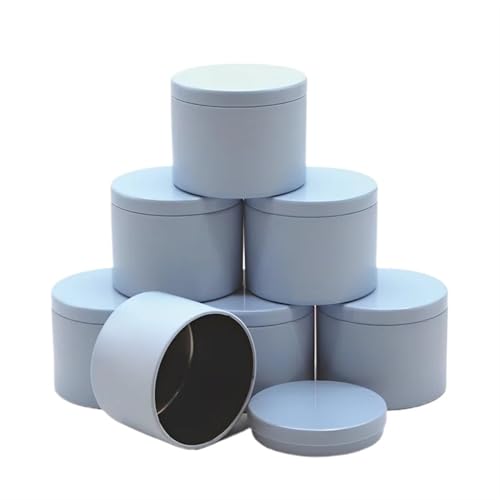 12 stücke 4 unzen Runde Kerze Glas Mit Deckel DIY Aromatherapie Kerze Gläser Eisen Tee Dosen Reise Leere Creme Kosmetische Lagerung Container(Blue) von TXLEAPEY