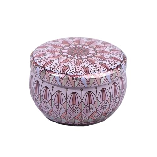 1PC Floral Tee Verpackung Leere Behälter Box Dosen Dosen Gläser Candy Tin Tee Kerze Liefert Candy Box Schmuck(White) von TXLEAPEY