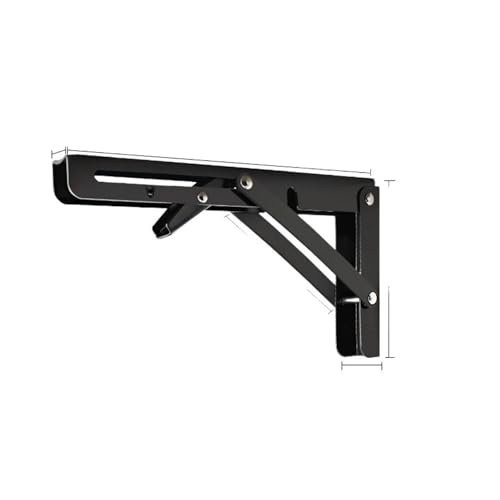 2 Stücke Mehrere Größen Dreieck Klappwinkel Halterung Schwere Unterstützung Verstellbare Wandregale Montiert Tischregale Home Hardware Für Bänke Und Regale(2PCS Black 12 inch) von TXLEAPEY