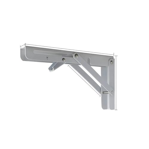 2 Stücke Mehrere Größen Dreieck Klappwinkel Halterung Schwere Unterstützung Verstellbare Wandregale Montiert Tischregale Home Hardware Für Bänke Und Regale(2PCS White 8 inch) von TXLEAPEY