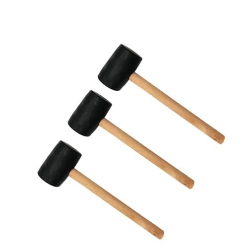 3 stücke Schwarz Gummi Hammer Mit Holzgriff for Regal Möbel Installation Bord Hammer von TXLEAPEY
