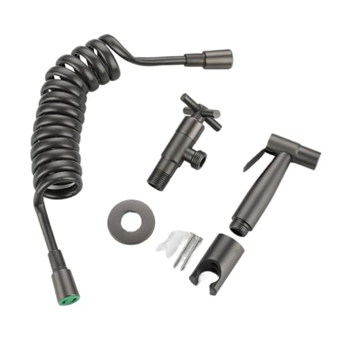 304 Edelstahl Badezimmer Bidet Wasserhahn Set Wandmontage Gebürstetes Gold Hand Handbrause Dusche Reinigung(Gray) von TXLEAPEY