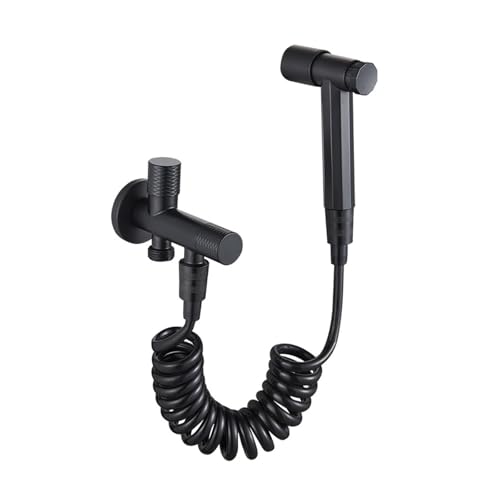 304 Edelstahl Badezimmer Handbrause Toilette Bidet Wasserhahn Nickel/Schwarz Wand Spraye Set Reinigung Duschkopf(Style 2) von TXLEAPEY