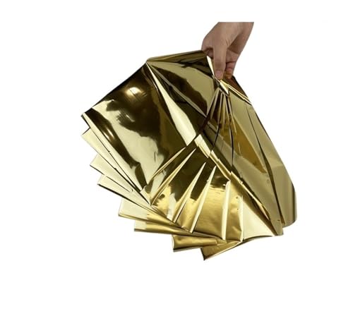 50 Stück Heißfolienstempel im A4-Format, goldfarbenes Papier, laminierter Toner, reaktiv for Papierkarten(Gold) von TXLEAPEY