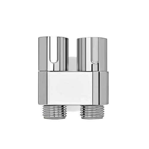 Bidet-WC-Sprühset, Sprühwasser, Badezimmer, Handbidet-Sprühset, WC-Dusche, Doppelauslass, Eckventil, WC-Zubehör(Silver-dual control) von TXLEAPEY