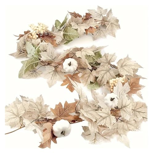 Blumenkranz-Dekoration for Herbst und Winter, 6 Fuß großes Ahornblatt – Weihnachten Halloween von TXLEAPEY