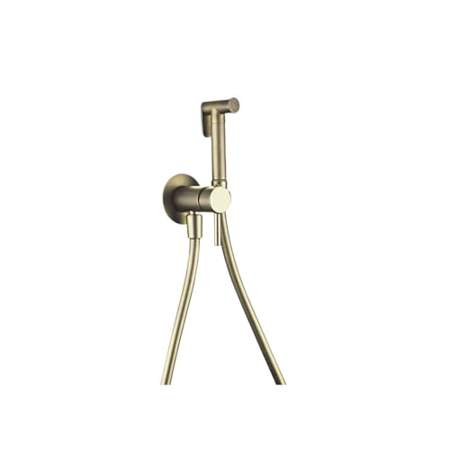 Chrom-Bidet-Sprühset for die Toilette mit 1,2-Zoll-Gummischlauch, an der Wand montierter Heiß- und Kaltmischer, Bidethahn, Handsprüher for(ZJ-B-BG) von TXLEAPEY