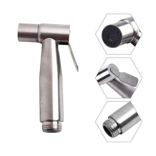 Hand-WC-Bidet-Sprühset, Edelstahl-Handbidet-Wasserhahn for Badezimmer, Handbrause, Duschkopf, selbstreinigend von TXLEAPEY