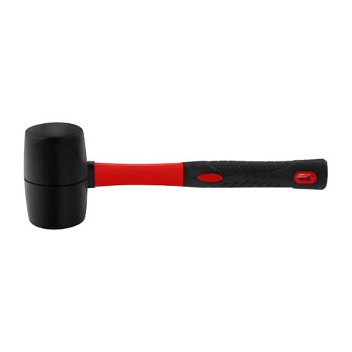 Kleiner Holzhammer, Fiberglasgriff, doppelseitiger Schlaghammer, multifunktionaler Gummihammer for Bodenbeläge, Zeltheringe, Holzbearbeitung(280mm) von TXLEAPEY