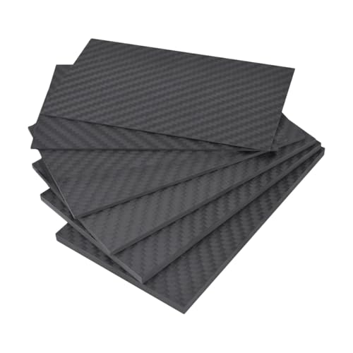 Kohlefaserplatte 125 X 75 Mm Panel Platte Twill Matt For RC Drone Quadcopter Dekoration(125x75x3mm) von TXLEAPEY