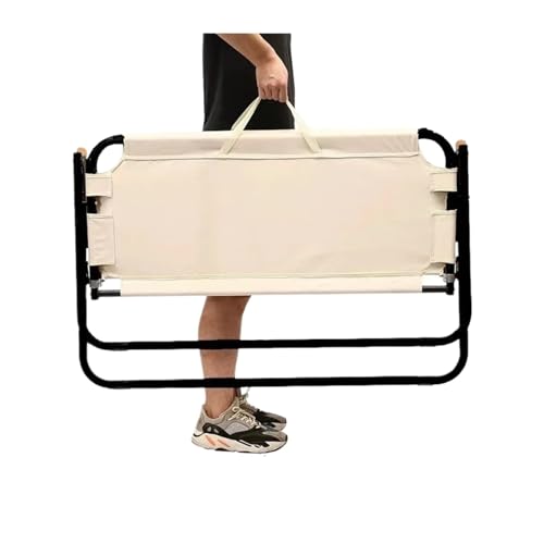 Outdoor Stuhl Doppel Klapp Selbst-Drive Camping Grill Angeln Picknick Freizeit Tragbare Einfache Leichte Zurück Pi(Beige110cm) von TXLEAPEY