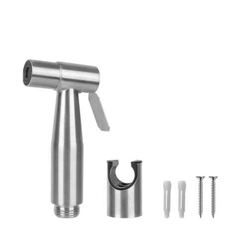 Selbstreinigender Duschkopf aus Edelstahl, Bidet-Sprüher-Set for die Toilette, Handbidet-Wasserhahn for Badezimmer-Handbrause(WHITE) von TXLEAPEY