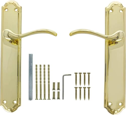 TXLEAPEY 1 Paar europäische Zink-legierte Haustürgriffe mit Platte Gold Juego De Manillas Placa Doradas Para Puertas TXLEAPEY 1 Paar europäische Zink-legierte Haustürgriffe mit Platte Gold Juego De Manillas Placa Doradas Para Puertas von TXLEAPEY
