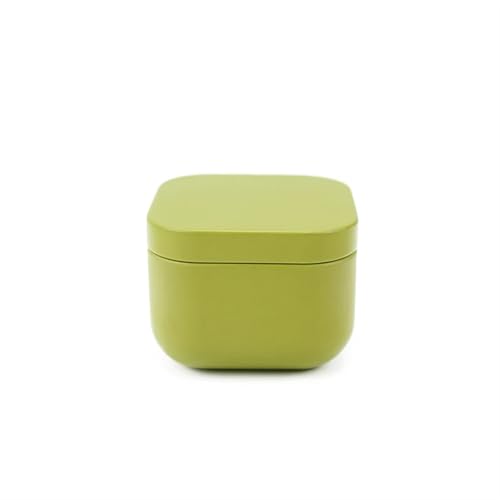 TXLEAPEY 12 stücke Quadratische Kerzengläser 50ml Metallglas Leere Dosen Boxs Candy Pot Home Storage Container Organizer Mit Deckel(Green) von TXLEAPEY