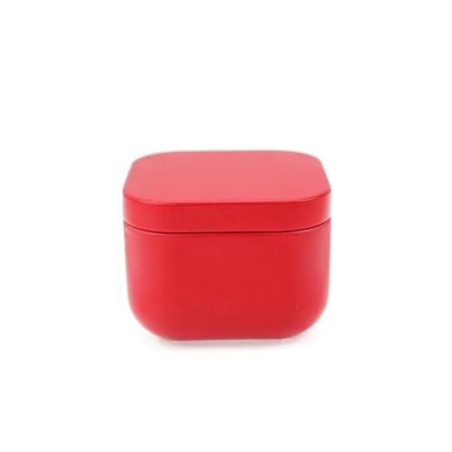TXLEAPEY 12 stücke Quadratische Kerzengläser 50ml Metallglas Leere Dosen Boxs Candy Pot Home Storage Container Organizer Mit Deckel(Red) von TXLEAPEY