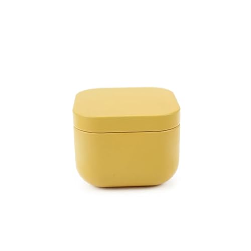 TXLEAPEY 12 stücke Quadratische Kerzengläser 50ml Metallglas Leere Dosen Boxs Candy Pot Home Storage Container Organizer Mit Deckel(Yellow) von TXLEAPEY