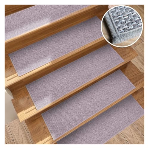 TXLEAPEY 1pc rutschfeste Treppenstufenmatten Imitation Leinen Treppenstufenmatte Wiederverwendbare Selbstklebende Sicherheitsfußmatten Pad(Color2) von TXLEAPEY