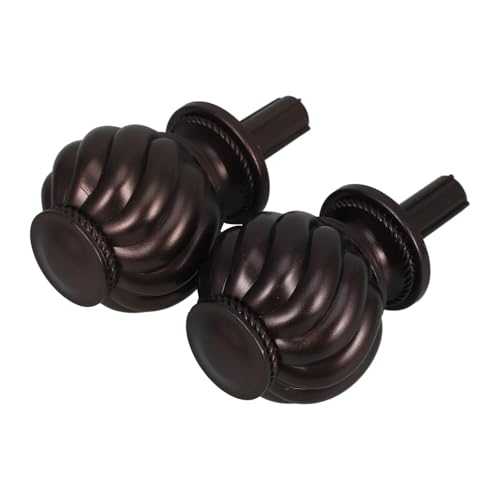TXLEAPEY 2 Pcs Vorhang Stange Endstücke Dekorative Enden Kappe Einfache Installation Metall Schlafzimmer Wohnzimmer Fenster Zubehör von TXLEAPEY