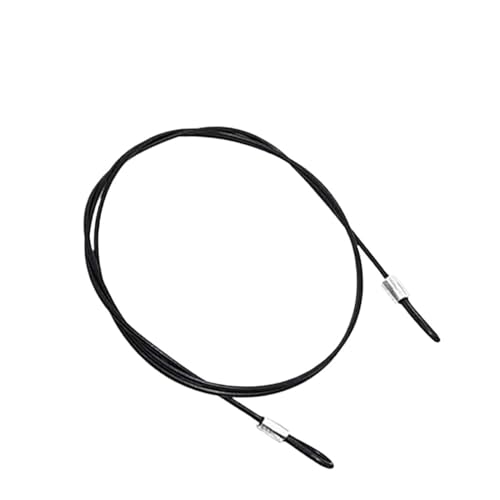 TXLEAPEY 2 Stück 2 mm Dicke Edelstahl-Drahtseil-Hebevorrichtungen mit befestigten Ösenschlaufen, Sicherheits-Edelstahl-Haltebänder(2mm-Black,0.4M) von TXLEAPEY