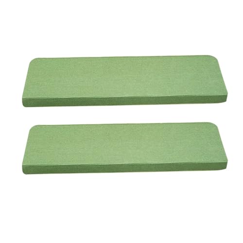 TXLEAPEY 2 Stück rutschfeste Selbstklebende Treppenmatten Treppenstufen-Teppichabdeckung Selbstklebender Treppenteppich aus Holz for Zuhause Stufenmatten Wohnkultur Teppich(Light Green) von TXLEAPEY