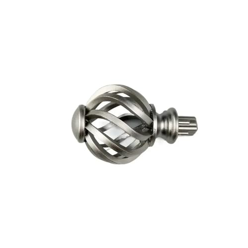 TXLEAPEY 2 stücke Retro Vorhang Dekorative Pole Stange Endstücke Enden Köpfe Passt 25mm(Silver) von TXLEAPEY