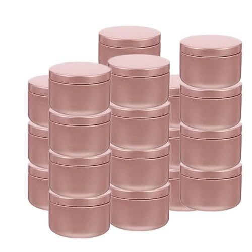 TXLEAPEY 24 Stück 50 ml Aluminium-Kerzendose, runde Kerzenbehälter, praktische Kerzengläser, solide Aromatherapie, luftdichtes Metallglas, Cremetopf TXLEAPEY 24 Stück 50 ml Aluminium-Kerzendose, runde Kerzenbehälter, praktische Kerzengläser, solide Aromatherapie, luftdichtes Metallglas, Cremetopf von TXLEAPEY