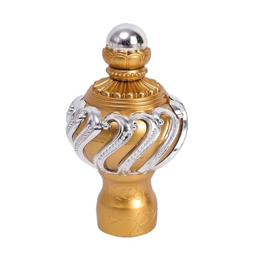 TXLEAPEY 2Pcs Drapieren Stange Vorhang Dekorative Kopf Hause Dekoration Kunststoff Römischen Abdichtung Stecker Hardware Zubehör(Gold) von TXLEAPEY