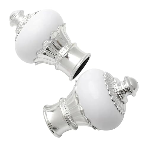 TXLEAPEY 2Pcs Vorhang Stange Einzelnen Drapery Finials Ersatz Weiß Blütenblätter Kopf Ende Dekorative Kappen Capped Herstellung Kit TXLEAPEY 2Pcs Vorhang Stange Einzelnen Drapery Finials Ersatz Weiß Blütenblätter Kopf Ende Dekorative Kappen Capped Herstellung Kit von TXLEAPEY