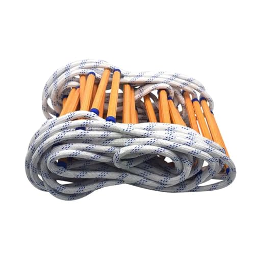 TXLEAPEY 3 Meter Notleiter, weiches Seil, schwer entflammbar, tragbar, mit Haken for Kinder und Erwachsene, for Arbeiten im Freien in der Luft, Technik von TXLEAPEY