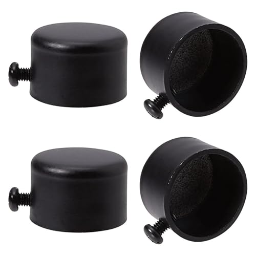 TXLEAPEY 4Pcs Vorhang Rod Covers Enden Schwarz Metall Finials Caps Mit Schraube 28mm Pole Köpfe(Color 01) von TXLEAPEY